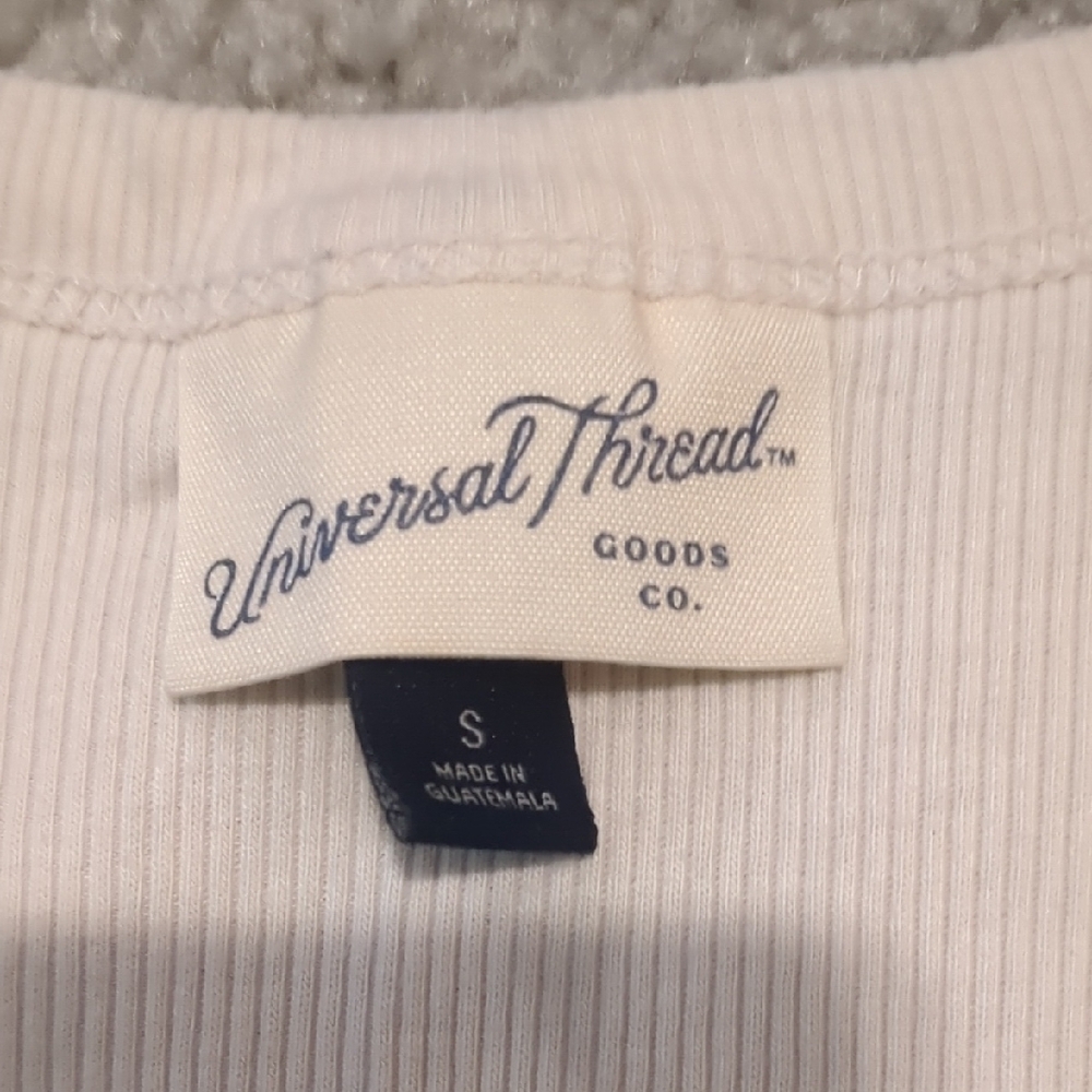 Universal Thread Cream Ribbed Tank Top - Picture 2 of 2